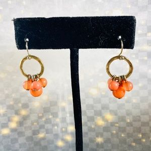 Itty Bitty little clusters of glass beads on little gold hoops.